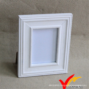 Wood Photo Frame White with Stand